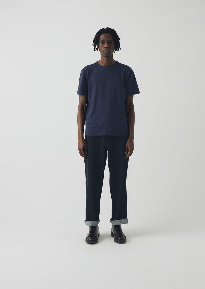 Theo Cotton Short Sleeve Tee | Prussian Blue