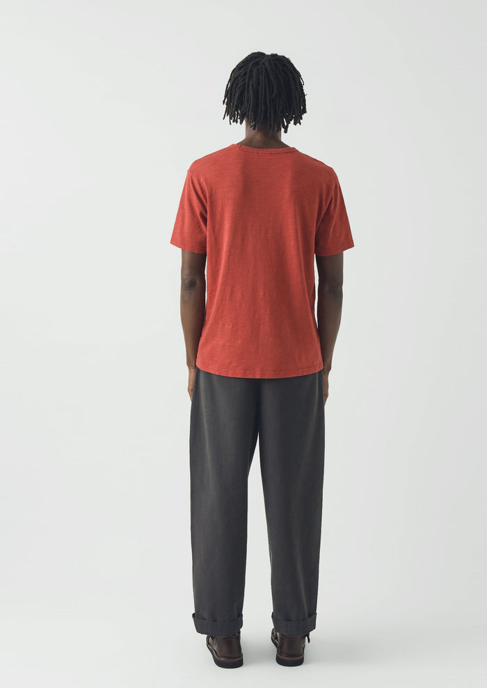 Theo Cotton Short Sleeve Tee | Terracotta