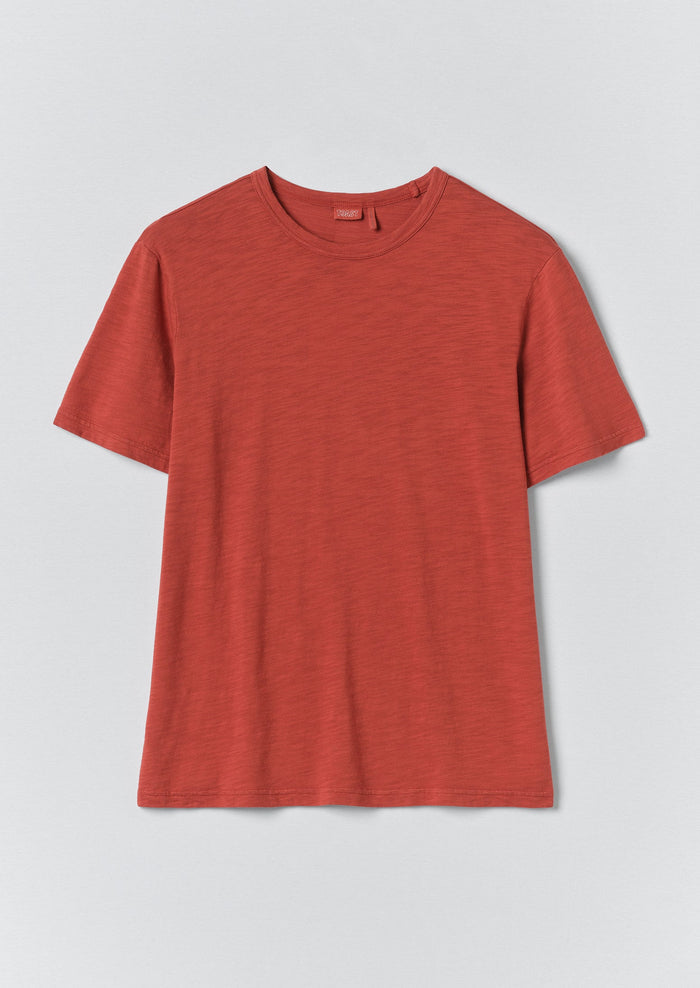 Theo Cotton Short Sleeve Tee | Terracotta