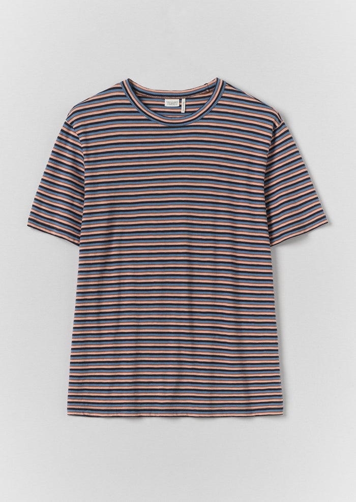 Theo Stripe Cotton Short Sleeve Tee | Multi