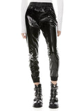 TOKYO VEGAN LEATHER JOGGER - BLACK