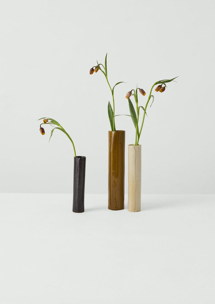 Tom Lawson Medium Cylindrical Vase | Chalk