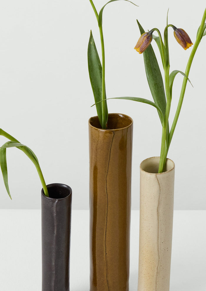 Tom Lawson Medium Cylindrical Vase | Chalk