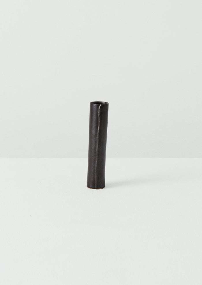 Tom Lawson Small Cylindrical Vase | Dark Chocolate