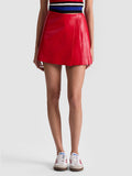 TONI VEGAN MINI SKIRT - PERFECT RUBY