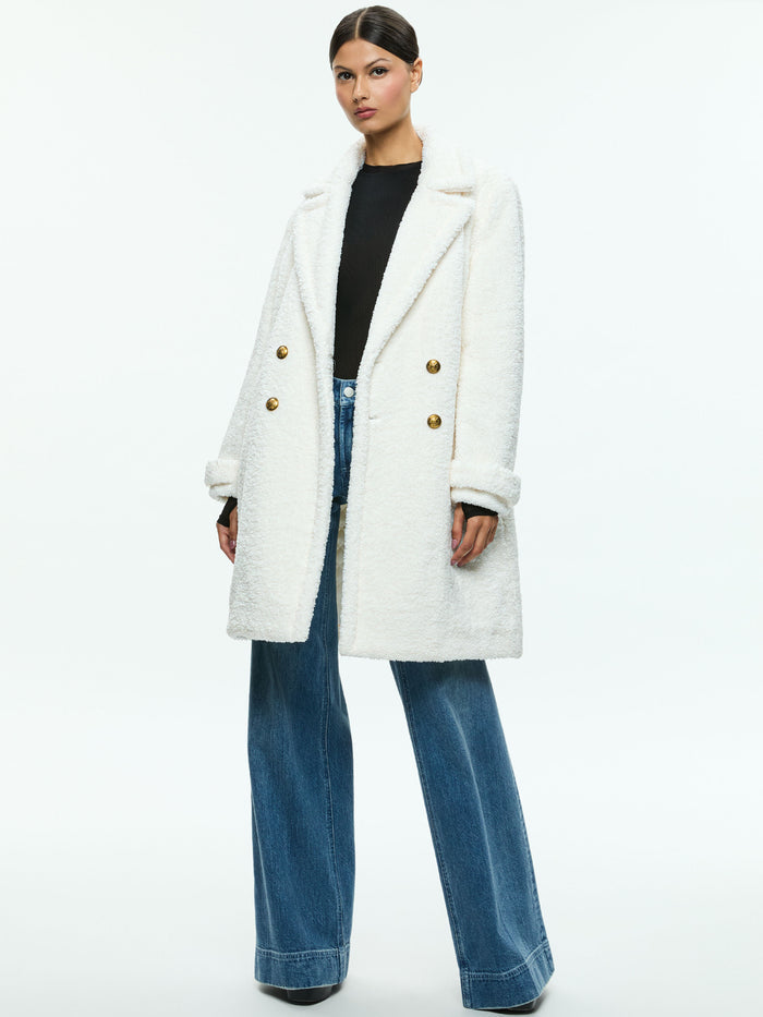 TOWNES TEDDY PEACOAT - OFF WHITE