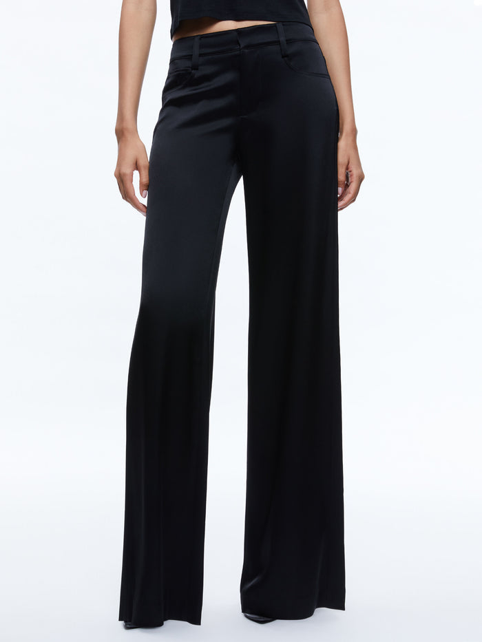 TRISH LOW RISE BAGGY PANT - BLACK