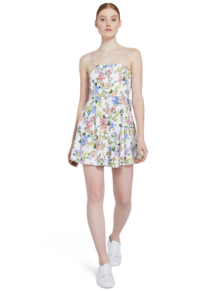 TRIXIE FLORAL MINI DRESS - GARDENIA