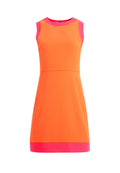 TRULY CREW NECK MINI DRESS - MONARCH/WILD PINK