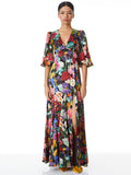 TULA V-NECK MAXI DRESS - BOTANICAL GARDEN