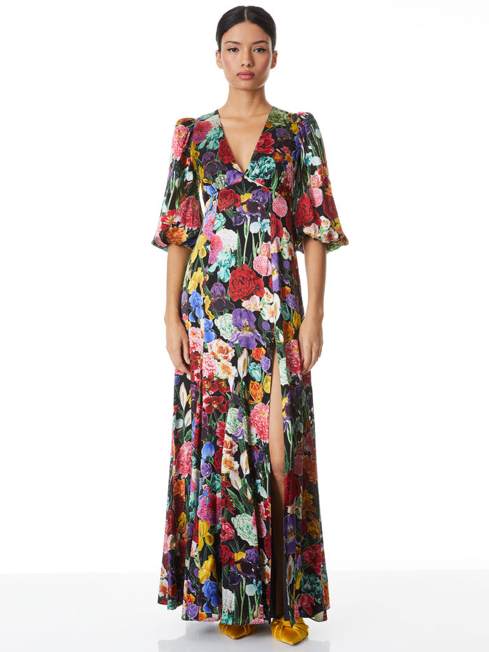 TULA V-NECK MAXI DRESS - BOTANICAL GARDEN