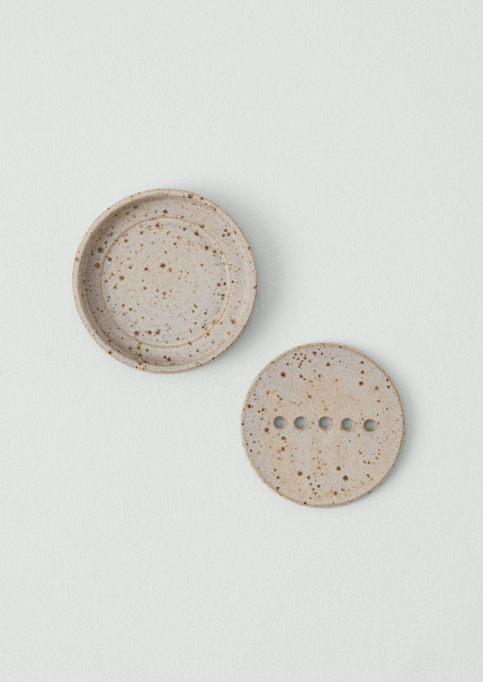Twinn Pottery Soap Dish | Speckled Oat