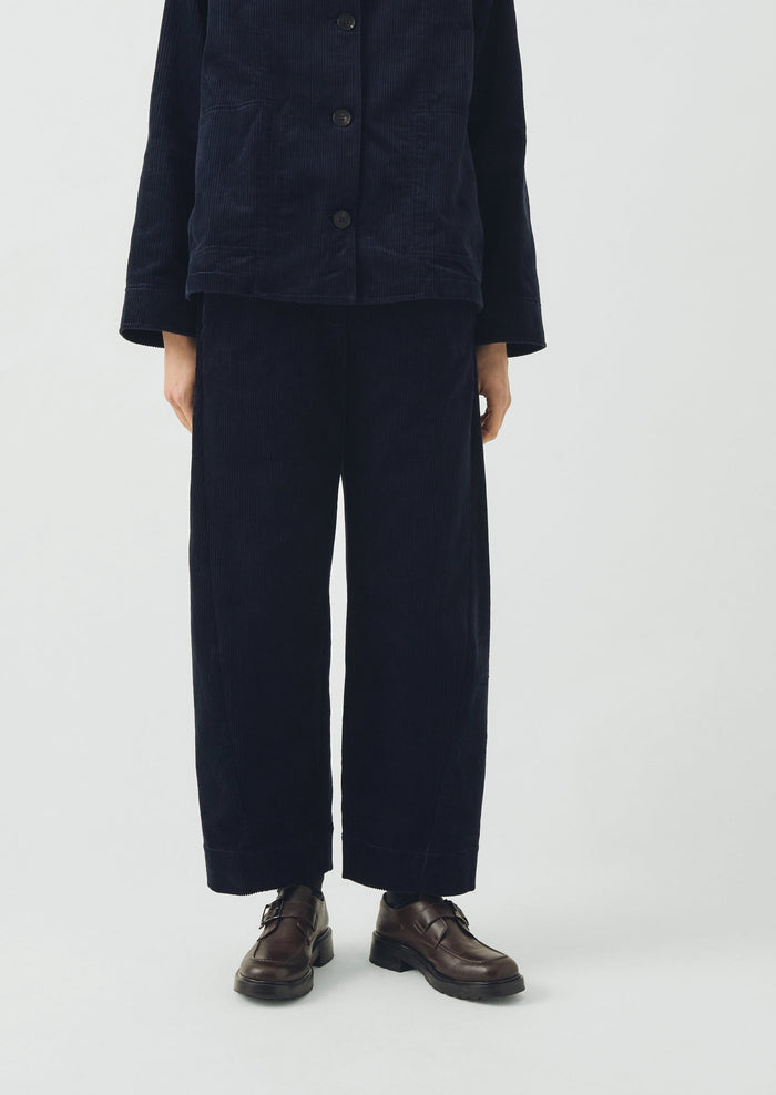 Twisted Seam Cord Pants | Dark Navy