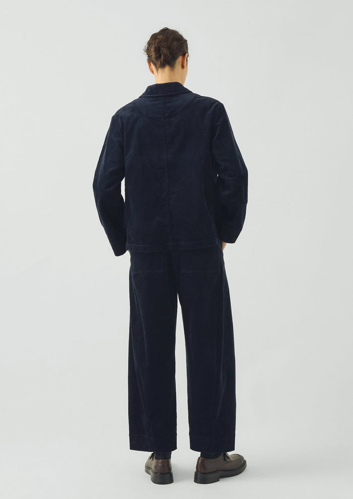 Twisted Seam Cord Pants | Dark Navy