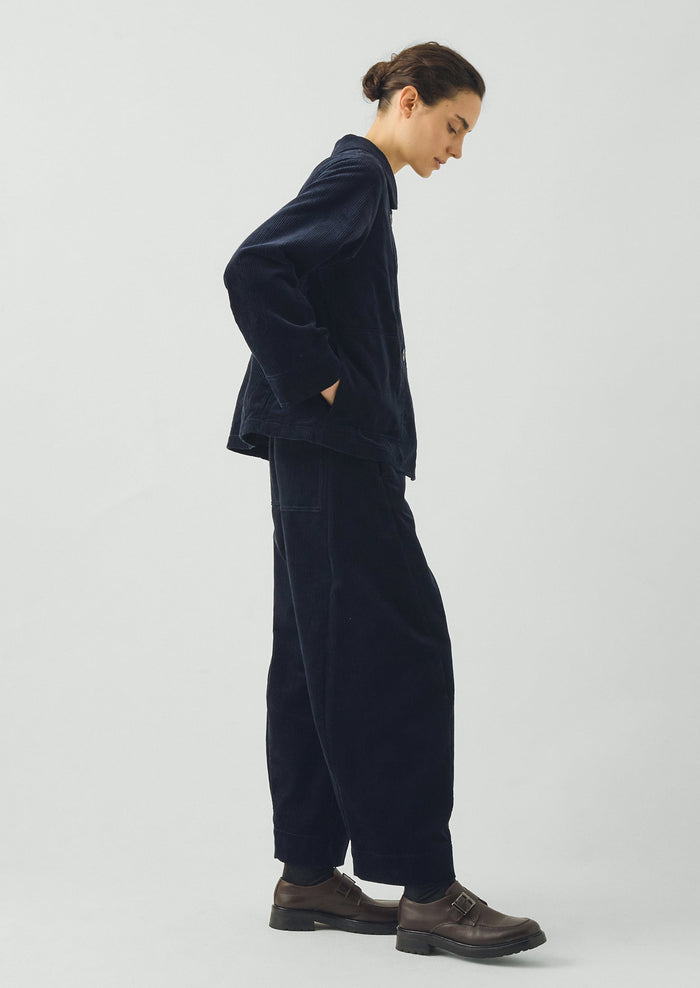 Twisted Seam Cord Pants | Dark Navy
