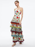 VALENCIA SPAGHETTI STRAP MAXI DRESS - DEW FLORAL