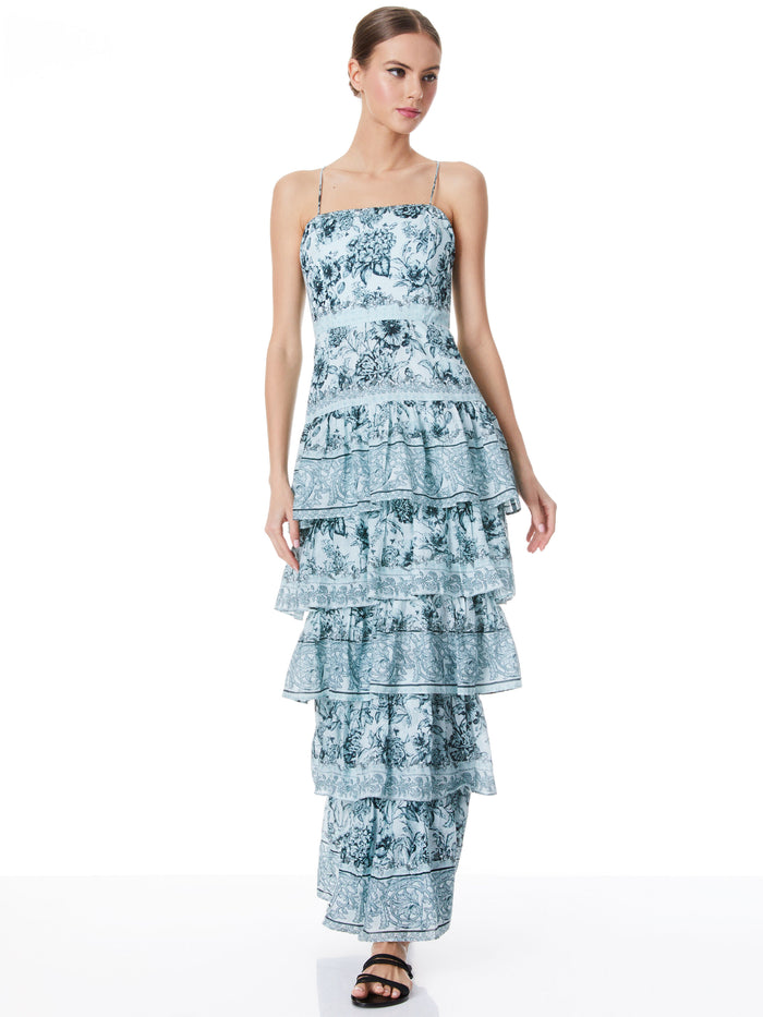 VALENCIA SPAGHETTI STRAP MAXI DRESS - JOURNEY FLORAL JULEP