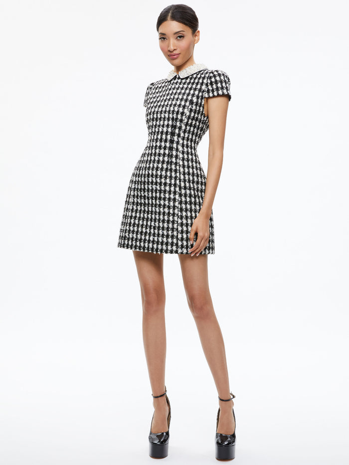 VELIA MINI DRESS - BLACK/OFF WHITE