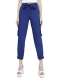 VERLA SLIM CARGO PANT - AZURE