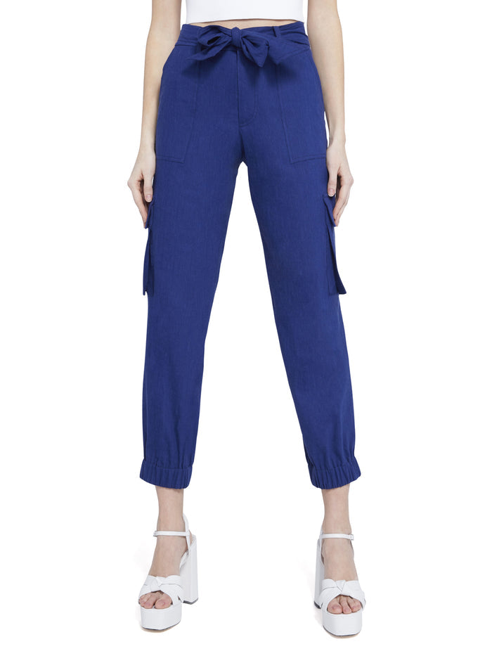VERLA SLIM CARGO PANT - AZURE