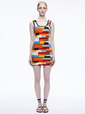 VERONIQUE MIXED STITCH CROCHET MINI DRESS - MULTI