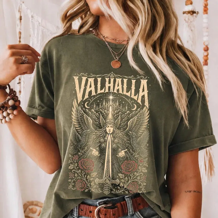 Viking Sword Valhalla Valkyrie Myth Legend T-Shirt | Nordic Norse Mythology