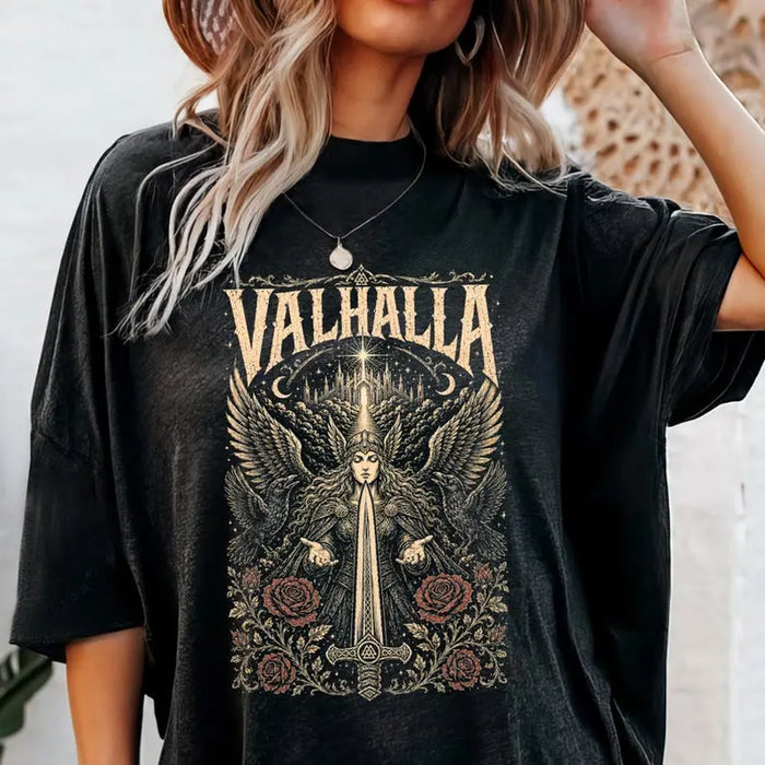 Viking Sword Valhalla Valkyrie Myth Legend T-Shirt | Nordic Norse Mythology