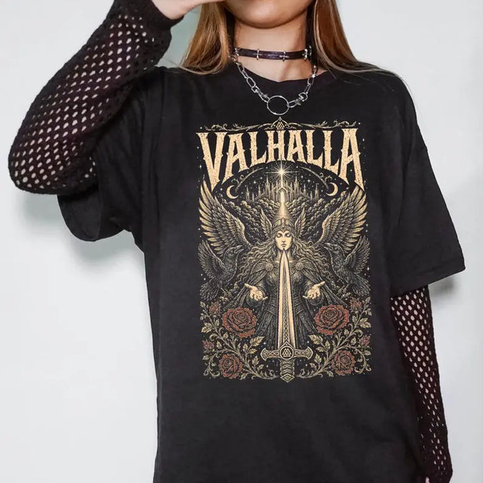 Viking Sword Valhalla Valkyrie Myth Legend T-Shirt | Nordic Norse Mythology