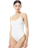 VIOLA LOW BACK BODYSUIT - WHITE