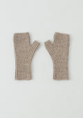 Waffle Stitch Fingerless Gloves | Biscuit