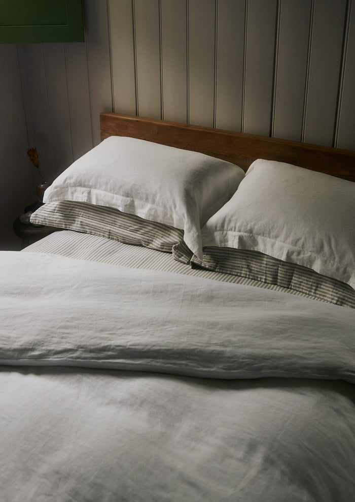 Washed Linen Cotton Duvet Cover | Ecru