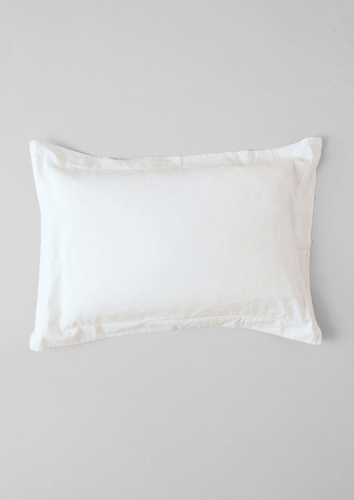 Washed Linen Cotton Oxford Pillowcase Set | Ecru