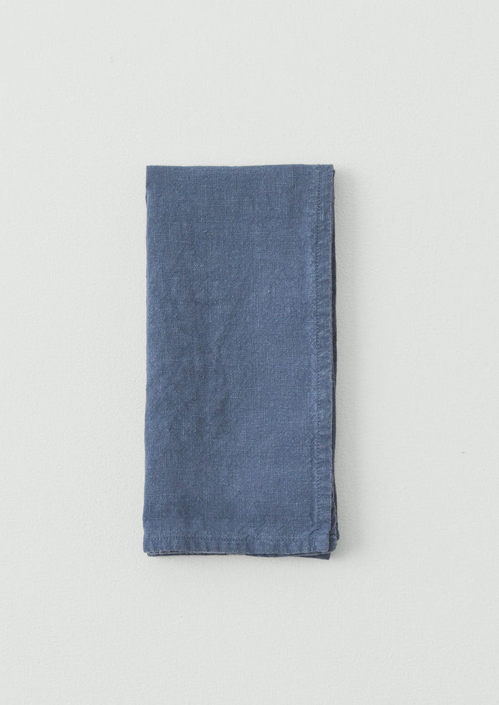 Washed Linen Napkin | Shadow Blue