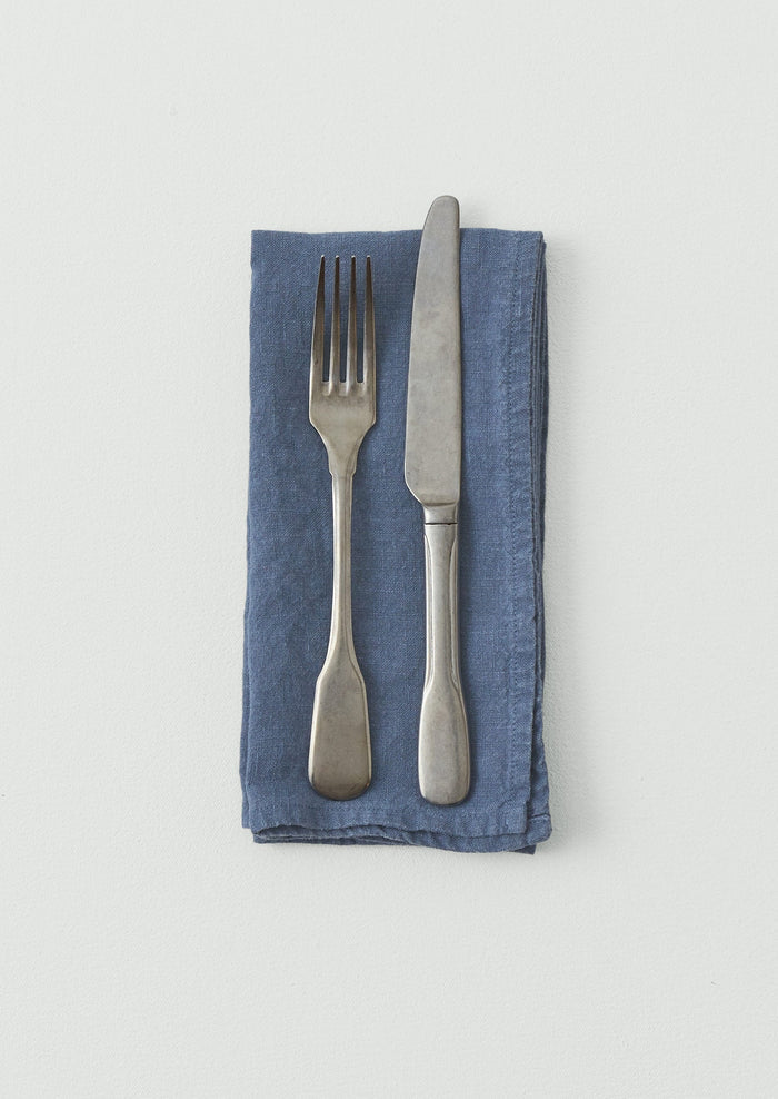 Washed Linen Napkin | Shadow Blue