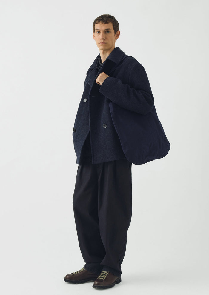 Waxed Cotton Canvas Bag | Dark Navy
