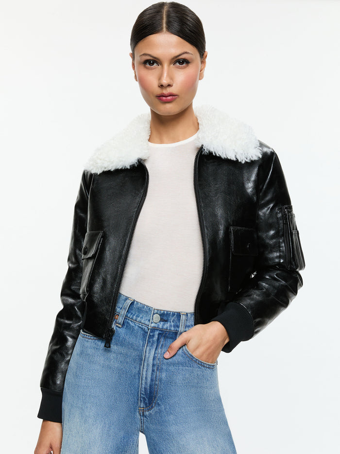 WILLARD VEGAN BOMBER - BLACK