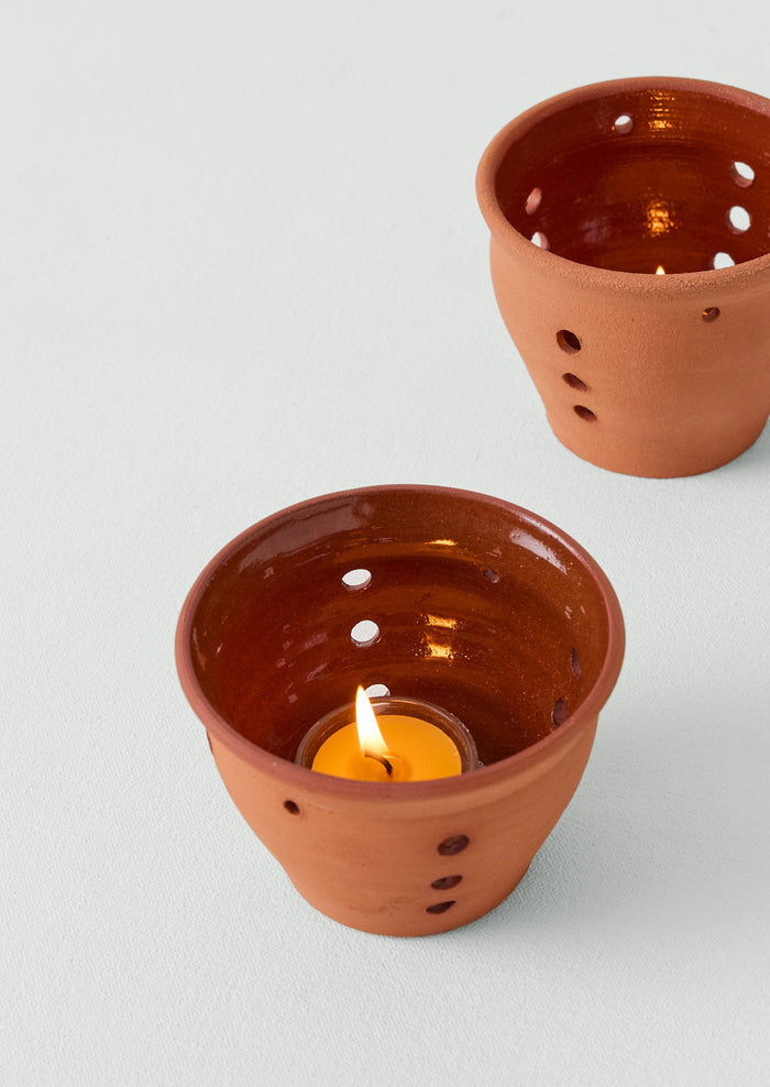 Willow Pottery Terracotta Lantern | Terracotta