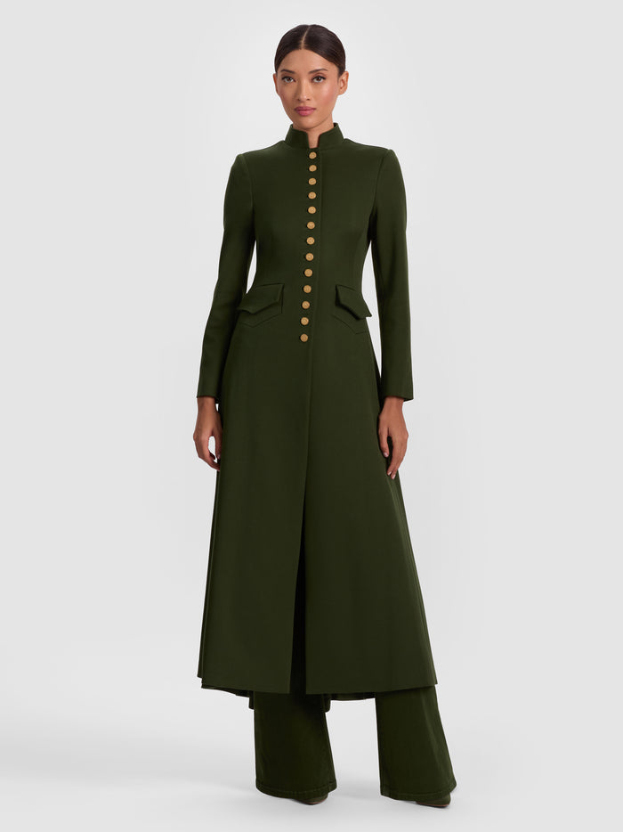 WINN LONG JACKET - DARK OLIVE