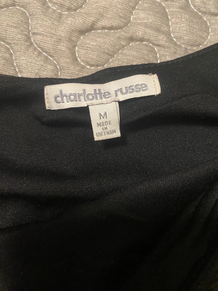Women's Charlotte Russe Black One Shoulder Dress Size M