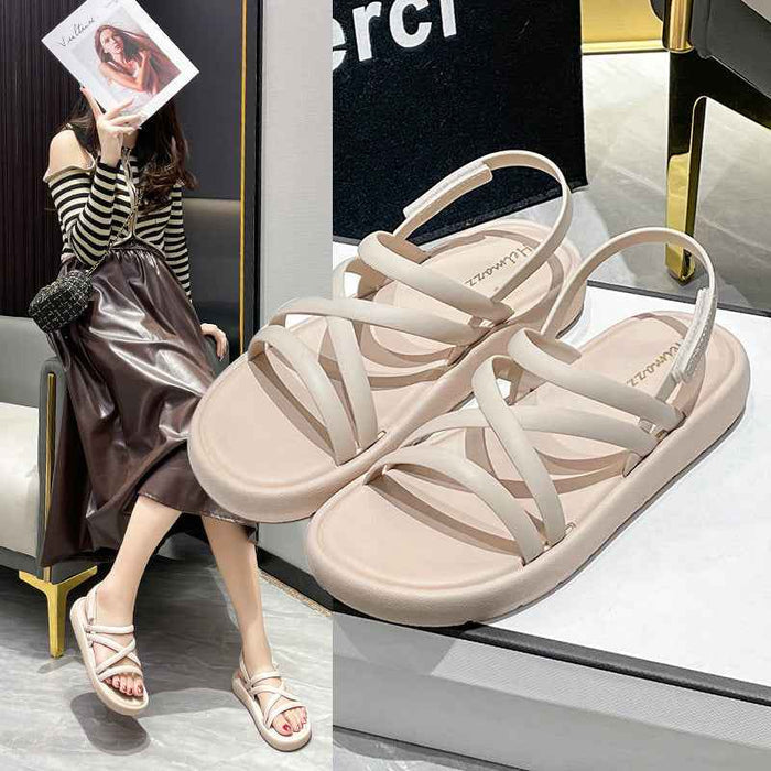 Women's Roman-Style Low-Top PVC Summer Sandals