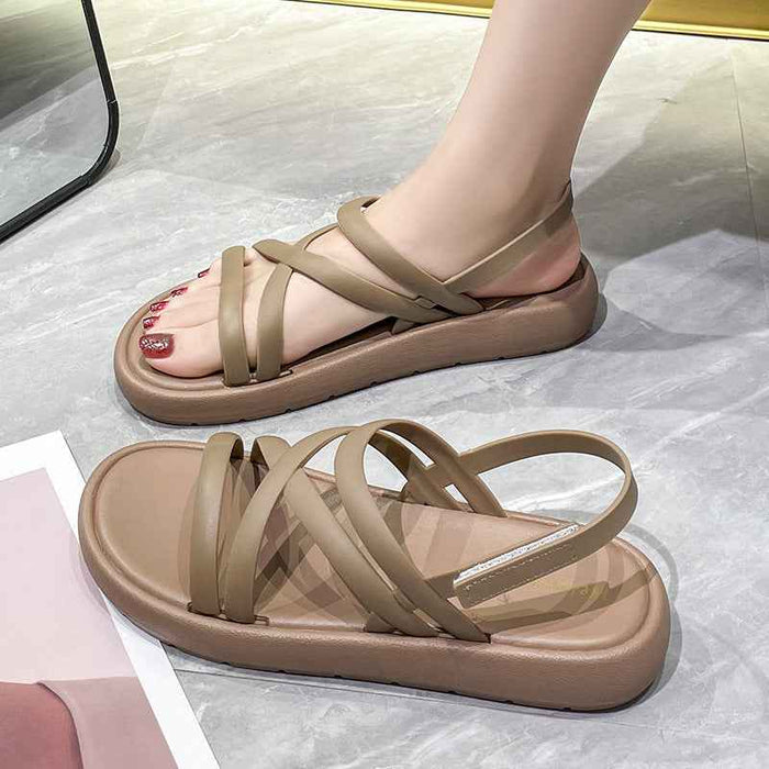 Women's Roman-Style Low-Top PVC Summer Sandals