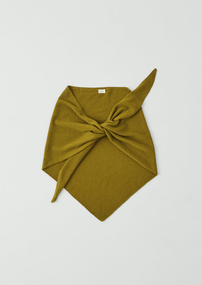 Wool Cashmere Large Bandana | Pear