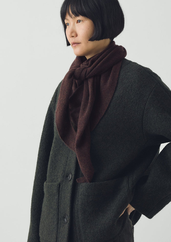 Wool Cashmere Large Bandana | Truffle