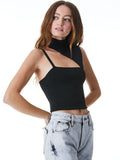 WYNN CUTOUT ASYMMETRIC TANK - BLACK