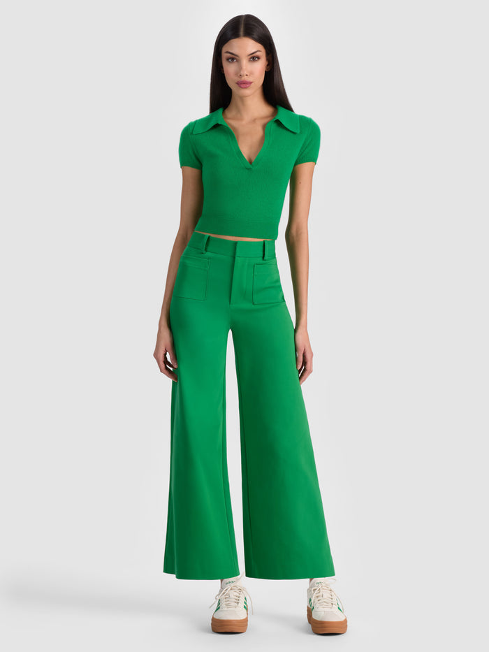 ZOE ANKLE TROUSER - GREEN APPLE